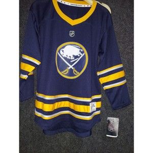 NHL Youth Boys L/XL 12/14 Buffalo Sabres Replica Long Sleeve Game Day Jersey New